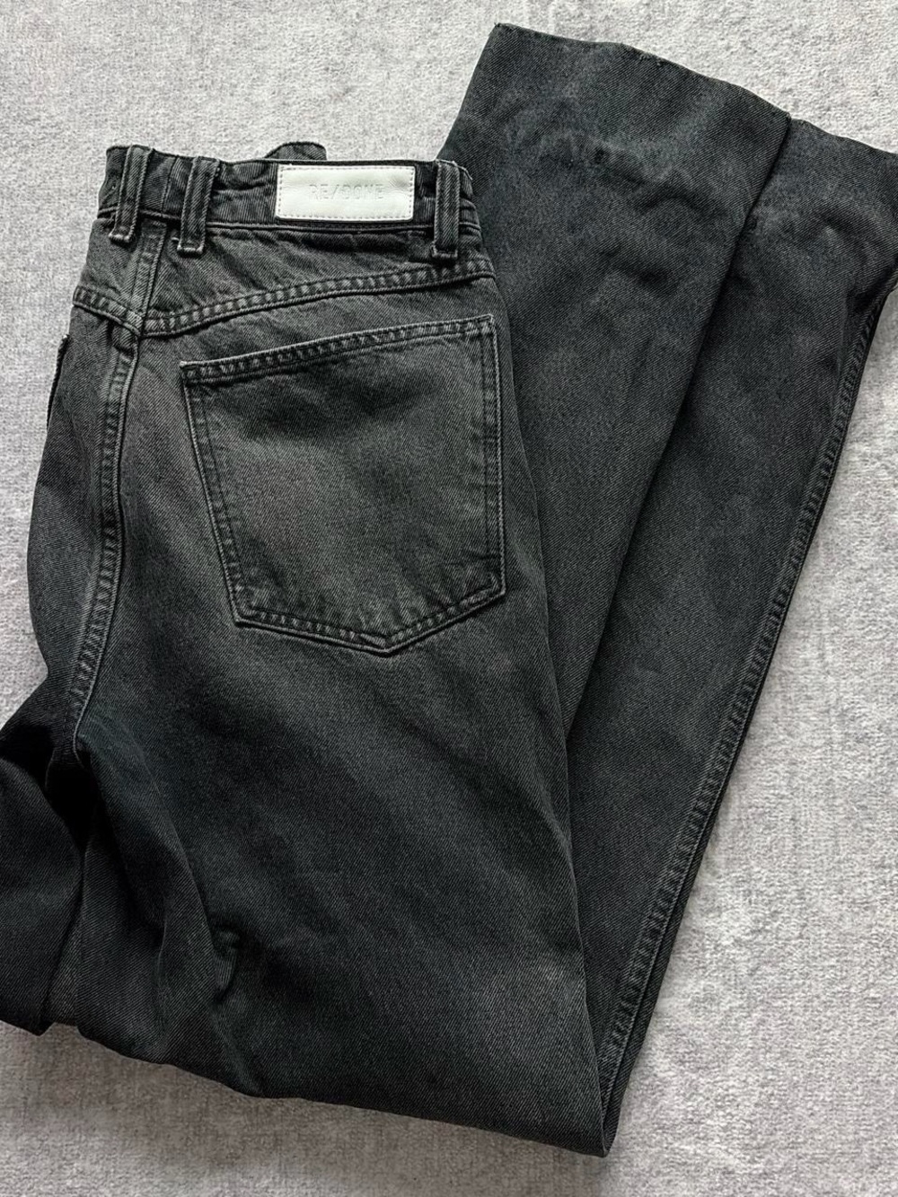 RE/DONE high rise straight leg jeans